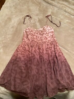 Young Fabulous & Broke Ombre Leopard Print Spaghetti Strap Dress